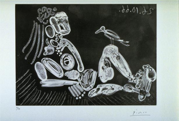 Picasso Woman with bird 1966